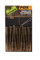 Fox Edges Camo Naked Line Tail Rubbers Size 10