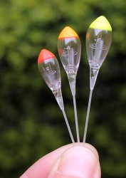 Drennan In Line Crystal Dibbers Full Set of 3 Floats 0.2g, 0.4g, 0.6g