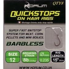 Korum Quickstops On Hair Rigs Barbless