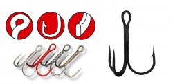 Gamakatsu Treble Hooks Black M13