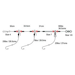 Tronix 3Hook Flapper-3Up Rig