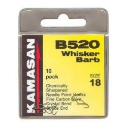 KAMASAN B520 WHISKER BARB HOOKS