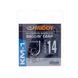 MIDDY KM-1 BAGGIN' CARP EYED HOOKS 14S