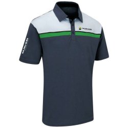 MAVER STRIPE PERFORMANCE POLO SHIRT GREY