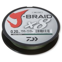 Daiwa J Braid 8 150m Dark Green