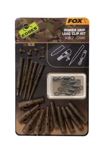 Fox Edges Camo Power Grip Lead Clip Kit Size 7