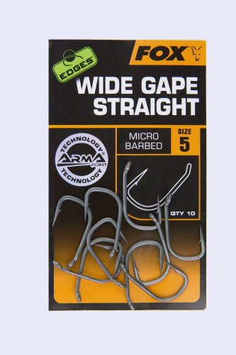 Fox Edges Wide Gape Straight Hooks