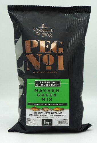 Peg No 1 Mayhem Green Groundbait 1kg