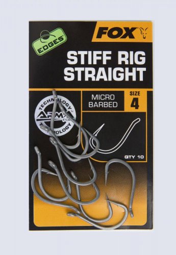 Fox Edges Stiff Rig Straight Hooks