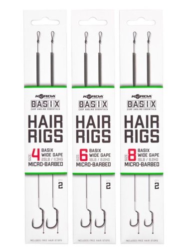 Korda Basix Hair Rigs Wide Gape