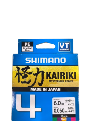 SHIMANO KAIRIKI 4 BRAID 150 M MULTI COLOR