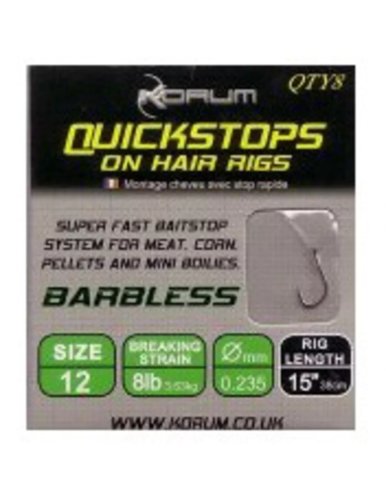 Korum Quickstops on Hair Rigs