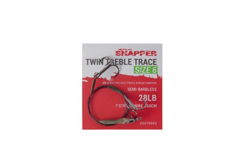 Korum Snapper twin treble trace size 8