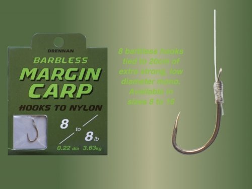 Drennan Margin Carp Hook to Nylon