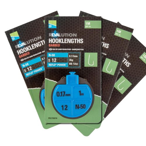 Preston Revalution N50 Hooks to Nylon 4 Packs